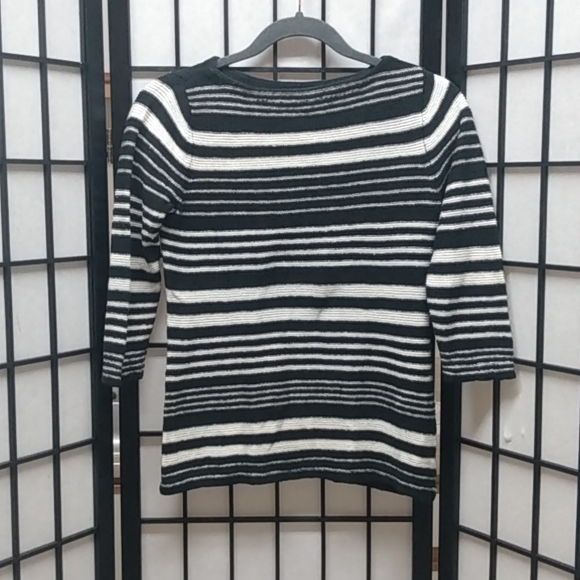 LRL Lauren Ralph Lauren Sweaters - LRL Lauren Jean Co. black and white sweater size PS